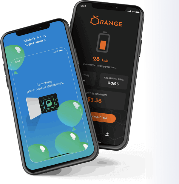 Klaim and Orange mobile apps